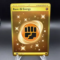 Pokemon Scarlet & Violet Basic Fighting Energy Gold Holo Hyper Rare Card 258/198 - Image 1