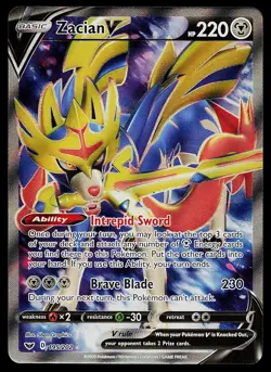 Pokemon Card - Zacian V Sword & Shield Base Set 195/202 Ultra Rare - Image 1