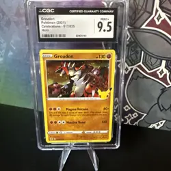Pokemon Card GROUDON Holo Rare #017 Sword & Shield Celebrations CGC 9.5 MINT+ - Image 1