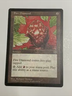 1x Fire Diamond Light Play Mirage MTG Magic The Gathering Card LP - Image 1