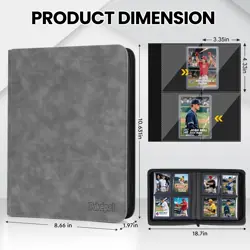 Pokepal Top Loader Card Binder with Sleeves 4 Pocket Holds 112 Top Loaders St... - Image 2