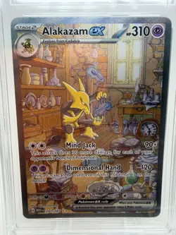 2023 Pokemon Alakazam Ex 201/165 Scarlet & Violet 151 Holo SIR TAG 9 MINT - Image 2