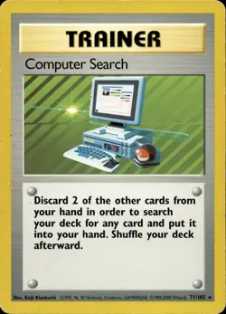 Computer Search 71/102 Rare Base Set Multi Item Discount HP - Image 1