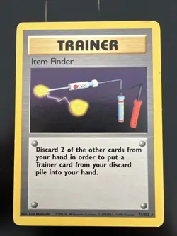 POKEMON ITEM FINDER 74/102 RARE TRAINER BASE SET LP-NM - Image 1