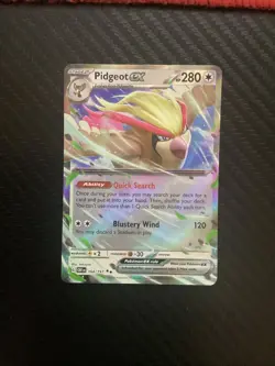 Pokemon TCG SV-Obsidian Flames Pidgeot EX #164/197 Double Rare NM - Image 1