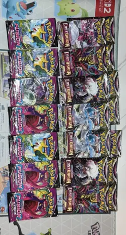 Fusion Strike, Lost Origin, And Brilliant Stars Sealed Pokemon Pack Lot (SWSH) - Image 1