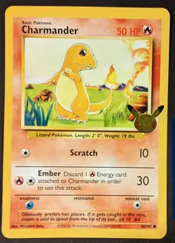Charmander 46/102 JUMBO DAMAGED PROMO Pokemon TCG First Partner Pack Stamped - Image 2