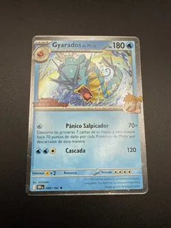 Pokemon Destined Rivals SPANISH Misty's Gyarados Stamped Promo 49/182 NEAR MINT - Image 3