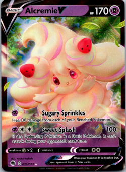 Alcremie V - 022/073 Ultra Rare Champion’s Path NM Pokemon TCG SWSH Holo - Image 1