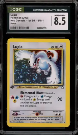 Pokemon Lugia Neo Genesis 1st Edition Holo Rare #9 CGC 8.5 - Image 1