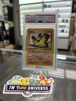 2000 POKEMON TEAM ROCKET 1ST EDITION #61/82 MANKEY PSA 10 - Image 1