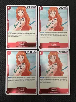 4x Nami Character OP01-016 One Piece Romance Dawn English Mint - Image 1