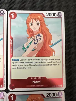 4x Nami Character OP01-016 One Piece Romance Dawn English Mint - Image 3