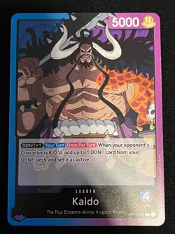 Kaido OP01-061 leader Romance Dawn one piece tag Nm/mint pack fresh - Image 1