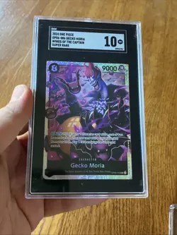 One Piece TCG English Gecko Moria OP06-086 SR Graded SGC 10 GM Grading - Image 1