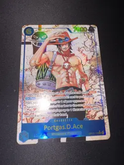 Portgas D. Ace OP13-119 Alt Art SEC Carrying on His Will ONE PIECE TCG NEAR MINT - Image 1