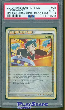Pokemon Card PSA 9 Judge 78/95 Holo Promo HGSS Unleashed Program Foil 2010 - Image 1