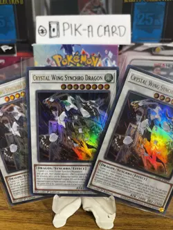Crystal Wing Synchro Dragon 3X Card Playset Ultra Rare RA02 - Image 1