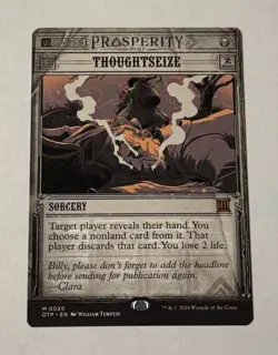 MTG Thoughtseize - Outlaws of Thunder Junction: Breaking News LP - Image 1