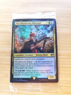 The Wandering Minstrel SEALED PRERELEASE PROMO STAMP Final Fantasy Promos - MTG - Image 1