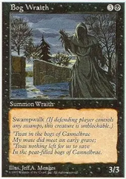 1 x Bog Wraith - Fifth Edition - Moderate Play - MTG - Image 1