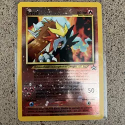 2001 Pokemon Entei Black Star Promo Reverse Holo LP CARD - Image 1