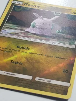 REVERSE HOLO Goomy 94/145 LP Asako Ito Crocheted Guardians Rising Pokemon Card - Image 2
