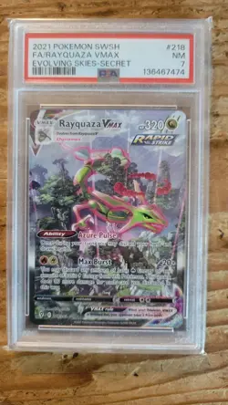 Rayquaza Vmax Alternate Art PSA 7 Pokemon Card - Image 1