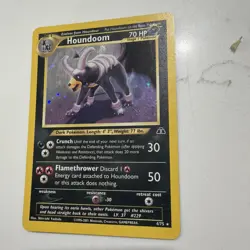 Houndoom 4/75 Pokemon Neo Discovery Unlimited Holo Rare (Damaged) SwirlUU - Image 1
