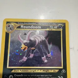 Houndoom 4/75 Pokemon Neo Discovery Unlimited Holo Rare (Damaged) SwirlUU - Image 2