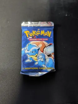 SEALED 1999 Pokemon Base Set Booster Pack Blastoise Artwork - WOTC - Image 1