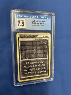 2010 Pokemon Alph Lithograph Undaunted THREE CGC 7.5 NM/MINT - Image 1