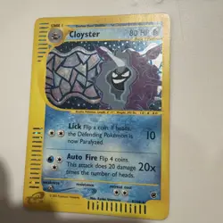 Pokemon Card Expedition Base Set Holo Cloyster 8/165 E Series - Image 1