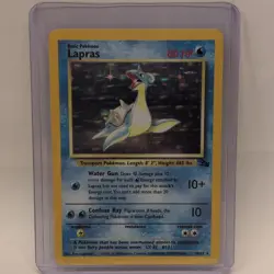 Pokemon TCG Lapras Fossil 10/62 Holo Rare Unlimited English Card - Image 1