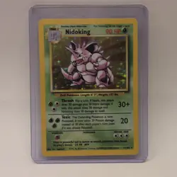 Pokemon TCG Nidoking Base Set 11/102 Holo Rare 1999-2000 Wizards English Card - Image 1