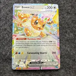 Pokemon Eevee EX TCG Prismatic Evolutions Double Rare Holo Card 075/131 - Image 1