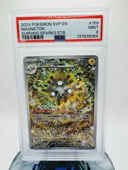 Pokemon TCG Magneton SVP 159 Black Star Promo Surging Sparks PSA 9 - Image 1