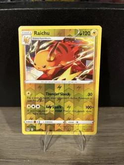 Pokemon Raichu SWSH11: Lost Origin 053/196 Near Mint NM Reverse Holo - Image 1