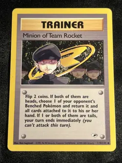 Pokemon TCG - Minion of Team Rocket 113/132 Gym Heroes Common LP - Image 1