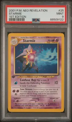 Starmie 1st Edition #25 [PSA 9] - Neo Revelation Pokemon TCG Card Vintage MINT - Image 1
