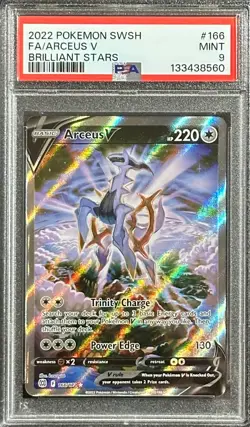 Pokemon TCG Brilliant Stars 2022 Arceus 166/172 Full Art PSA 9 Nintendo - Image 1