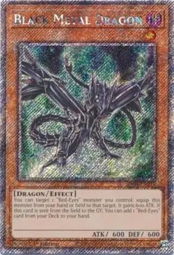 Yugioh! Black Metal Dragon - RA04-EN016 - Platinum Secret Rare - 1st Edition Nea - Image 1