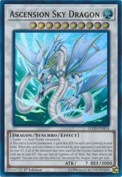 Yugioh! LP Ascension Sky Dragon - LEHD-ENB34 - Ultra Rare - 1st Edition Lightly - Image 1