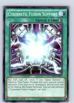 Yu-Gi-Oh TCG Cybernetic Fusion Support CROS-EN092 1st Edition Common Card NM - Image 1
