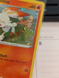 Scorbunny Black Star Promo SWSH244 HD Galaxy Swirl Holo Pokemon Card - Image 2
