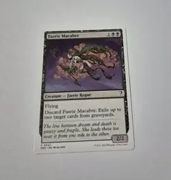 MTG Faerie Macabre White Border Mystery Booster 2 Regular Card NM - Image 1