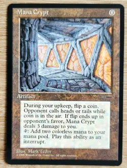 MTG - Promotional - Promo - Mana Crypt - Book. Card Is Mint. More MTG In Store. - Image 1