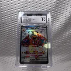 Pokemon Charizard ex 2023 Obsidian Flames 215/197 CGC 10 Ultra Rare Holo Card - Image 1
