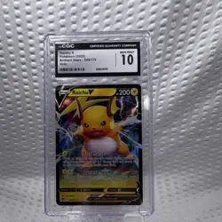 Pokemon Raichu V 2022 Brilliant Stars 045/172 CGC 10 Holo V Basic TCG Card - Image 1