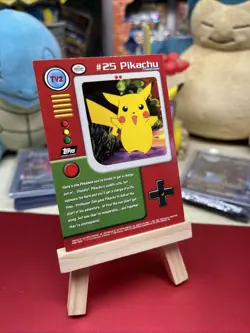 Pokemon Topps TV2 #25 Pikachu Embossed Black Logo plus free bonus card🔥 - Image 5